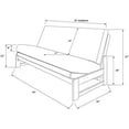 thumbnail image 3 of Kodiak Furniture Monterey Full Frame with Linen Fabric Mattress in White/Gray, 3 of 5