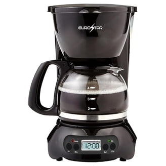 Mr. Coffee 5 Cup Programmable Black & Stainless Steel Drip Coffee