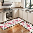 thumbnail image 3 of Kitchen Rugs Sets Of 2,Pioneer Flower Floral Print Pattern Anti Fatigue Kitchen Mat Rugs Non Slip Washable,Decorative Kitchen Floor Mats for Kitchen,Sink,Laundry,17"x47"+17"x47", 3 of 5