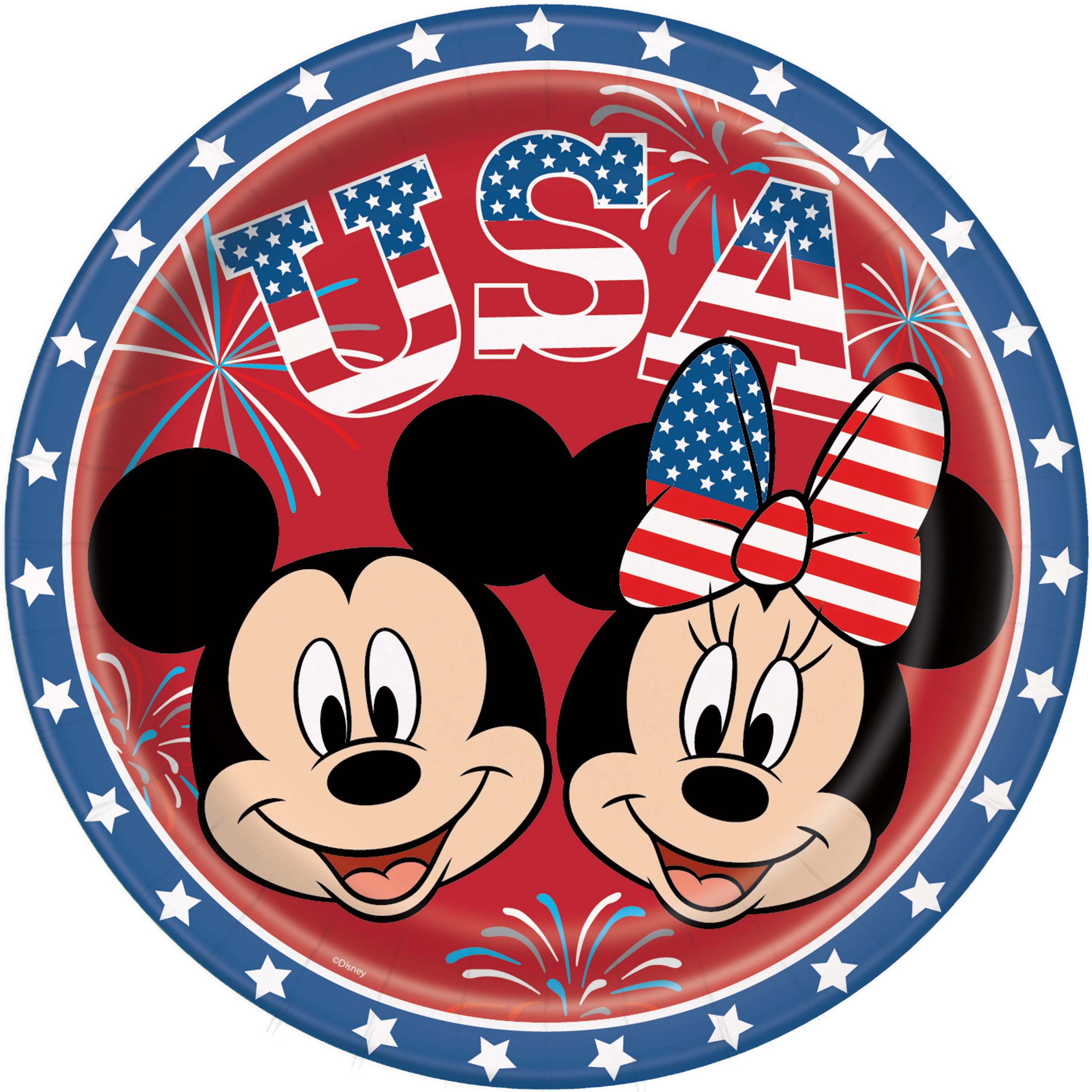 Patriotic Minnie Mouse 15 Mickey Mouse Fourth of July Large Stickers 