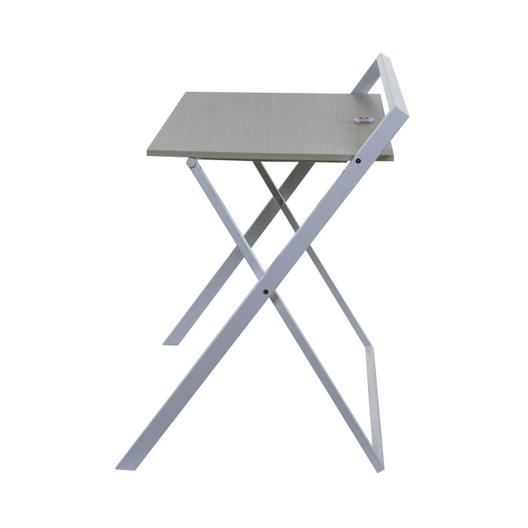 OneSpace Basics No Assembly Folding Desk with Dual USB Charger Walmart