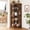Walnut, variant on NVCODSA 70'' Tall Corner Cabinet with Glass Doors, Modern Display Cabinet for Kitchen, Living Room, White