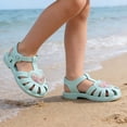 thumbnail image 3 of Gyujnb Girls Heart Sequin Jelly Sandals Soft Sole Casual Footwear,Adjustable Buckle Strap Closed Toe Water Shoes (Toddler, Little Girls),9-9.5 Years, 3 of 8