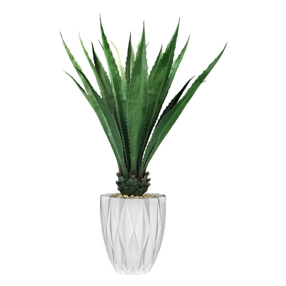 Vintage Home Artificial Faux Real Touch 5.67 Feet Tall Agava With Fiberstone Planter