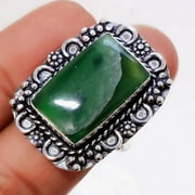 Green Paradise Gemstone Handmade Anniversary Gift Ring Jewelry 8.75" SA 114