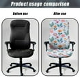 thumbnail image 4 of FKELYI Office Chair Cover Colorful Flower Print Computer Chair Slipcover Stretch Fabric Armchair Covers for Swivel Boss Chair Anti-Dust Furniture Decoration, Small, 4 of 6