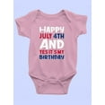thumbnail image 3 of July 4Th Is My Birthday Bodysuit Infant -Image by Shutterstock,  12 Months, 3 of 4