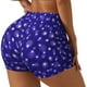 thumbnail image 1 of Fotbe Beautiful Purple Snowflakes Shorts Sin Costuras – Shorts Deportivos de Cintura Alta para Mujer, Elásticos para Gimnasio, Yoga, Running o Ciclismo-Medium, 1 of 8