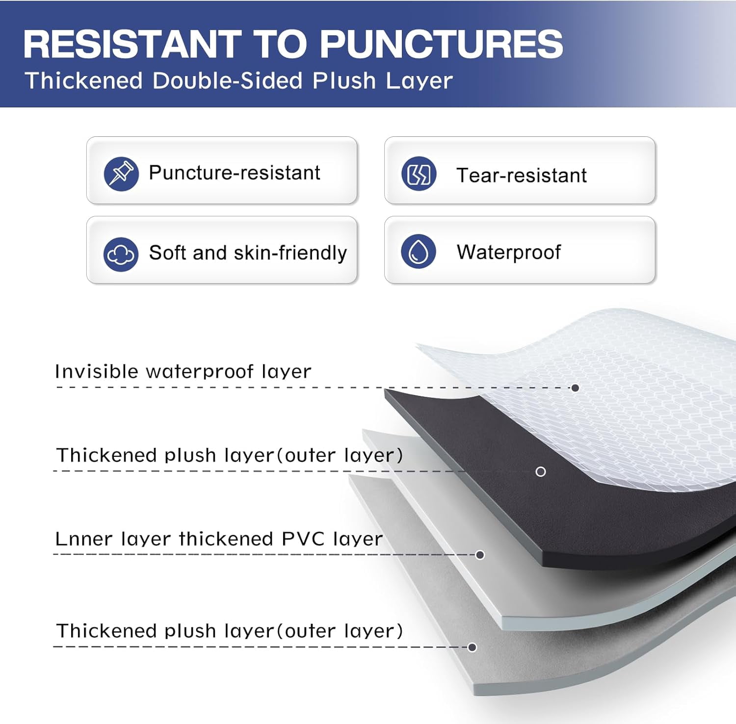 Air Mattress, Double-Sided Thick Flocked Car Air Mattress with Built-in Pump & Pillow, Complete Sleeping Accessories for Auto Camping & Road Trips