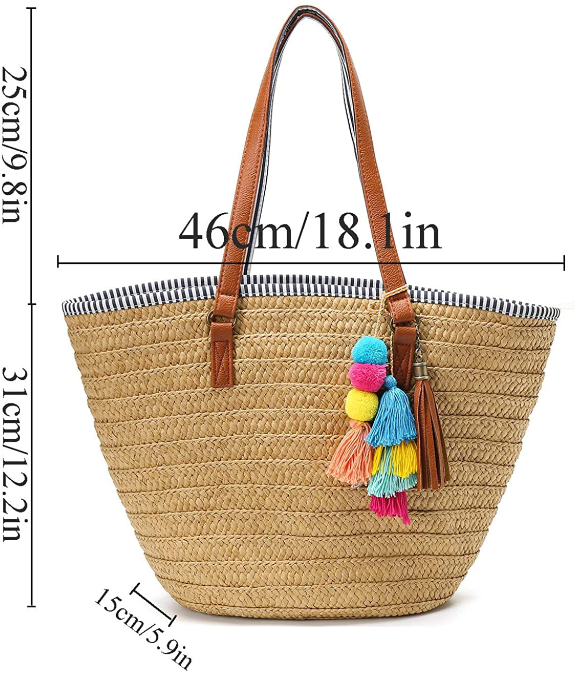 Fashion :: Bags & Purses :: Lace Straw Tassel Bag - Personalized Handmade  Beach Bag