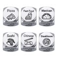 thumbnail image 4 of CSChome dés de Décision Alimentaire dés de Décision Alimentaire 1/2 Pcs en Acier Inoxydable pour Fast Food Pizza Sushi Steak Chinois, 4 of 6