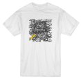 thumbnail image 1 of T-shirt Blanc pour Homme avec Graphique d'Art Pixel sur l'Anxiété, 1 of 1
