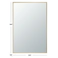 thumbnail image 3 of SAFAVIEH Harlon 24 in. x 36 in. Solid Frame Mirror, Brass, 3 of 5