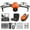 Orange, variant on Black 4G Fpv Drone With Brushless Motor Dual Camera Led Light Night Vision Altitude Hold 360 Avoidance 18 Min Flight Time Foldable Design With Remote Control For Adults