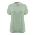 thumbnail image 3 of Oversized V Neck Shirts for Womens Short Sleeve Loose Fashion Casual Summer T Shirt Lightweight Solid Color Trendy Blouse Tops, 3 of 4