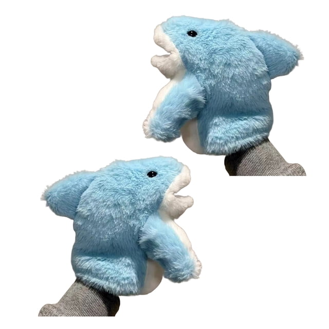 Marioneta de mano de tiburón de 11 pulgadas, peluche de animales del océano con boca móvil, juguete de tiburón de peluche suave para niños, juego de rol, regalo educativo.