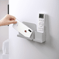 thumbnail image 3 of Estante de almacenamiento para control remoto de aire acondicionado de TV sin perforaciones, caja de almacenamiento para colgar en la pared, caja para colgar en la pared para teléfono móvil, estante, 3 of 5