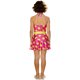 thumbnail image 4 of Trajes de baño para mujer, trajes de baño para mujer y niños, verano, estampado floral hawaiano, tirantes al cuello, traje de baño unido, falda de baño para niños, top de poliéster, 4 of 5