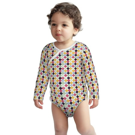 

Haiem Polka Dot Printed Unisex-Baby Long Sleeve Onesies Bodysuits Unisex Babies Snap-Up Rompers-3 Months