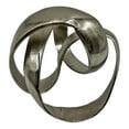 thumbnail image 3 of Bergamo Art 8" Wide Decorative Handmade Aluminum Abstract Sculpture in Nickel, 3 of 4
