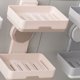 thumbnail image 4 of Soporte para caja de jabón con drenaje, de plástico, sin orificios, para baño, inodoro, color caqui, 2 capas, 4 of 5
