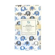 effe bebe Vera Elephant 100% Cotton Crib Fitted Sheet (Blue Grey)