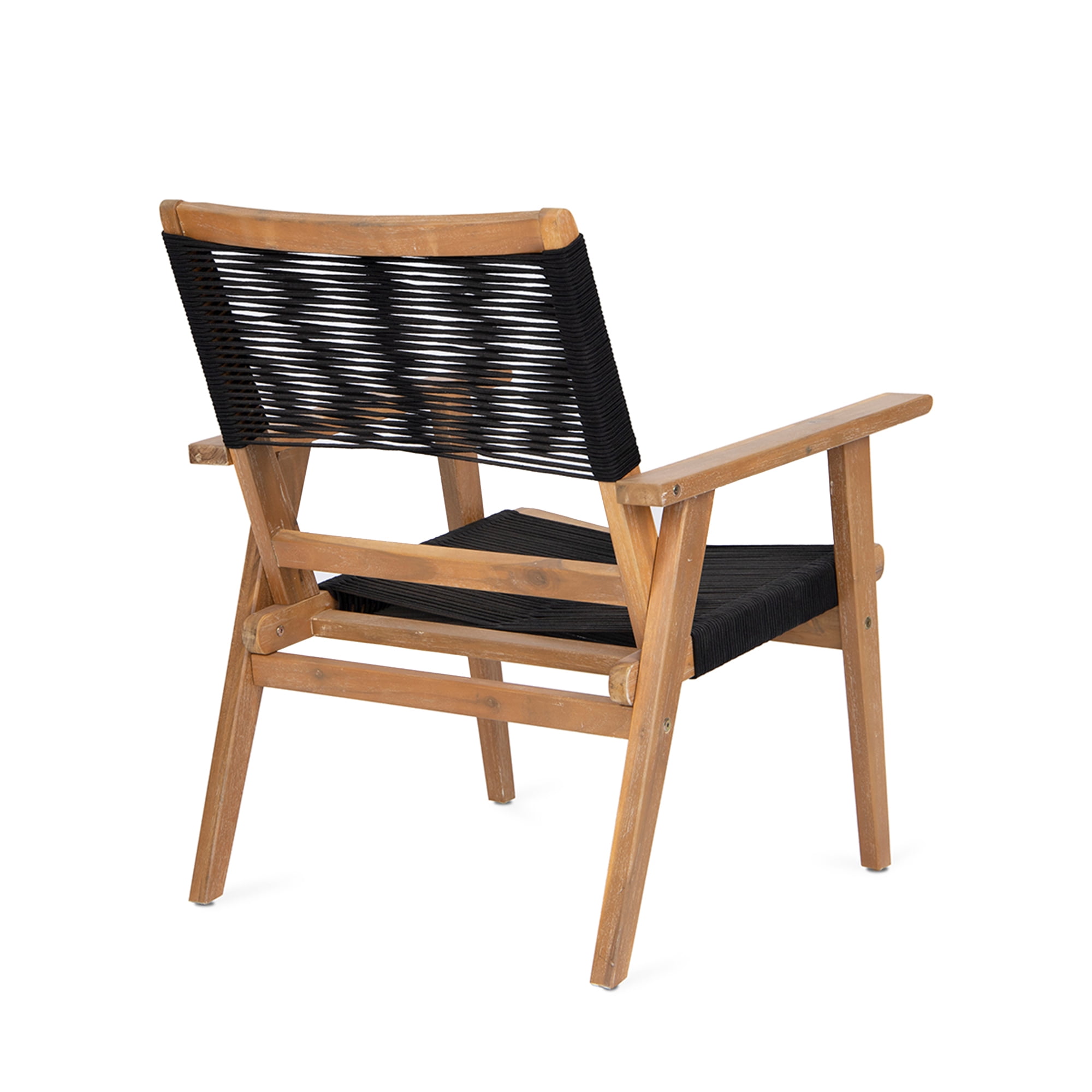 Aimee Lii Outdoor Patio Furniture Chair, Black Rope Furniture Chairs for 2, Outdoor Conversation Sectional for Backyard Poolside, Garden