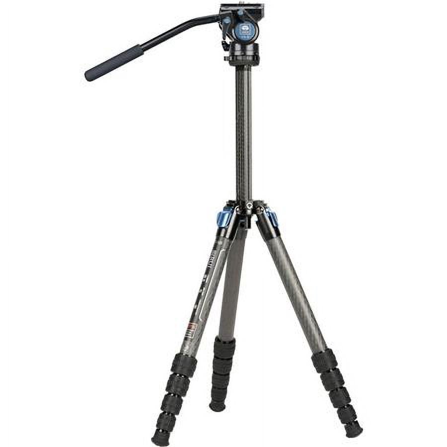 SIRUI 62.2inch Carbon Fiber Tripod with Fluid Video Head, Black
