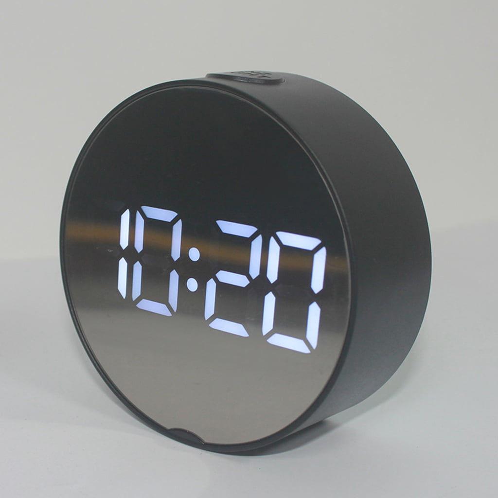 LED Display Digital Alarm Clock Battery Operated Only Small f/Bedroom Tabletop_1 