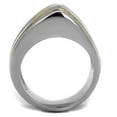 thumbnail image 3 of Two-Tone IP Gold (Ion Plating) Stainless Steel Ring with Epoxy in Jet for Women Jet Stone Color Style TK2367 Size 8, 3 of 3