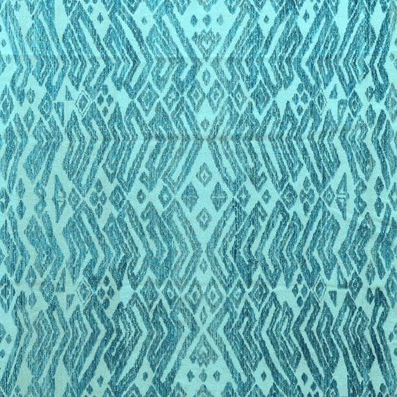Ahgly Company Indoor Square Abstract Light Blue Modern Area Rugs, 4' Square