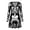 Black3, variant on Xijirk Women Halloween Skeleton Rose Printed Mini Dress Long Sleeve V Neck Flared A Line Outfit for Cosplay Party Festival Casual Gathering Wear,L