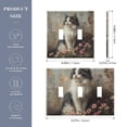thumbnail image 3 of Dailycode Light Switch Plate Covers 2 Gang Wall Plate Plastics Outlet Covers for Kitchen Home Office Decor Fluffy Cat Sitting in Wildflowers, 3 of 8