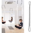 thumbnail image 5 of Hamaca colgante para silla, conexión de acero inoxidable, cadena trenzada, columpio largo, electroforesis, cadena nueva negra, juego de conexión de sacos de arena, 5 of 5