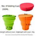 thumbnail image 3 of Vaso de agua plegable de silicona suave con tapa retráctil Mini cinturón portátil para turistas, hoteles, vasos de agua de silicona para exteriores, 3 of 3