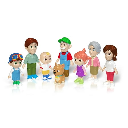 CoComelon Official 3u0022 Family Figure 8 Pack