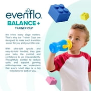Evenflo Feeding 9 oz Balance Cups, 2-Pack, Blue & Green, Baby Sippy Cups 6 Months+