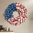 thumbnail image 2 of Chanana Couronne Patriotique en Toile de Jute de 15,7 Pouces pour Porte d'Entrée, Ruban Étoile Bleue à Rayures Rouges, Couronne en Toile de Jute Naturelle pour Décoration Intérieure, Décoration Intérieure Jour du Souvenir Jour de l'Indépendance, 2 of 5