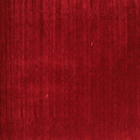 Ahgly Company Indoor Square Abstract Red Contemporary Area Rugs, 6' Square
