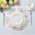 thumbnail image 3 of SKYSONIC Easter Bunny Eggs Round Placemats for Dining Table Non-Slip Heat-Resistant Polyester Table Mats 4 pack Washable Table Mats for Kitchen Dining Table Decoration, 3 of 5