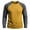 Yellow, variant on WAYUTE Men's T Shirts Raglan Long Sleeve Patchwork Color Crew Neck Long Sleeve Lightweight Layering Top T‑Shirt for Man,S