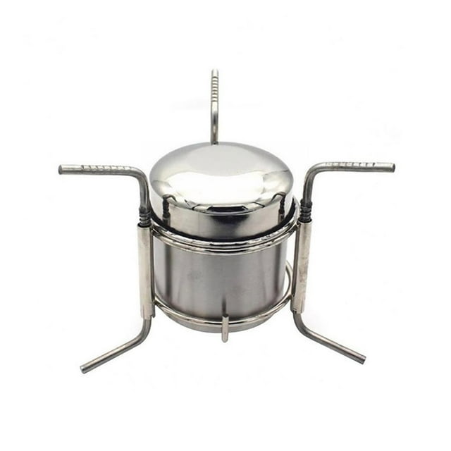 Réchaud à Alcool en Acier Portable pour Camping en Plein Air, Outil de Pique-Nique, Réchaud de Cuisson Adapté pour Randonnée en Plein Air, Facile à Utiliser