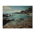 thumbnail image 3 of Designart "Rocky Horizon Rocky Beach painting II" Nautical & Beach Print on Natural Pine Wood, 3 of 5