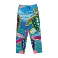 thumbnail image 4 of Junzan Little Sea Turtles Women'S Pajama Pants Drawstring Comfy Sleep Bottoms With Pockets, 4 of 9