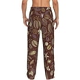 thumbnail image 3 of Goofa Coffee and Flowers Printed Soft Pajama Pants for Men, Wide Leg Comfy Casual Lounge Yoga Pants-Small, 3 of 9
