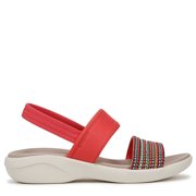 Bzees for LifeStride Women's Cali Strappy Sandal Coral Beach Multi 7.5M