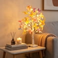 thumbnail image 5 of LED Butterfly Tree Lamp, 23.62 in Multicolor Plastic Branch Light with USB Power for Bedrooms, Desks and Tabletop Decor, White Trunk, 5 of 7