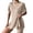 short sets 120#Beige, variant on Short Sets Women 2 Piece Outfits Casual Solid Round Neck Short Sleeve Summer High Slit Top Shirt Shorts Set