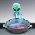 thumbnail image 4 of KGOTA Alien Smoking Ashtray Outdoor Ash Tray Cool Ashtrays For Cigarettes (Blue), 4 of 9
