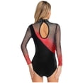 thumbnail image 6 of iiniim Womens Gymnastics Leotard Long Sleeve Bodysuit with Shorts Set Ballet Dance Skating Outfits Red L, 6 of 7